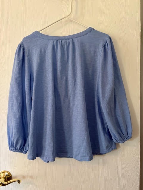 style & co womens size 1x light blue long sleeve pullover top