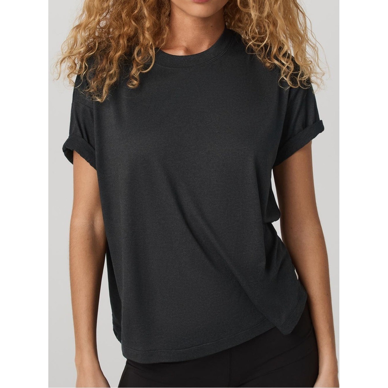 VUORI Energy Tee Long Black Heather Women’s Large NWT