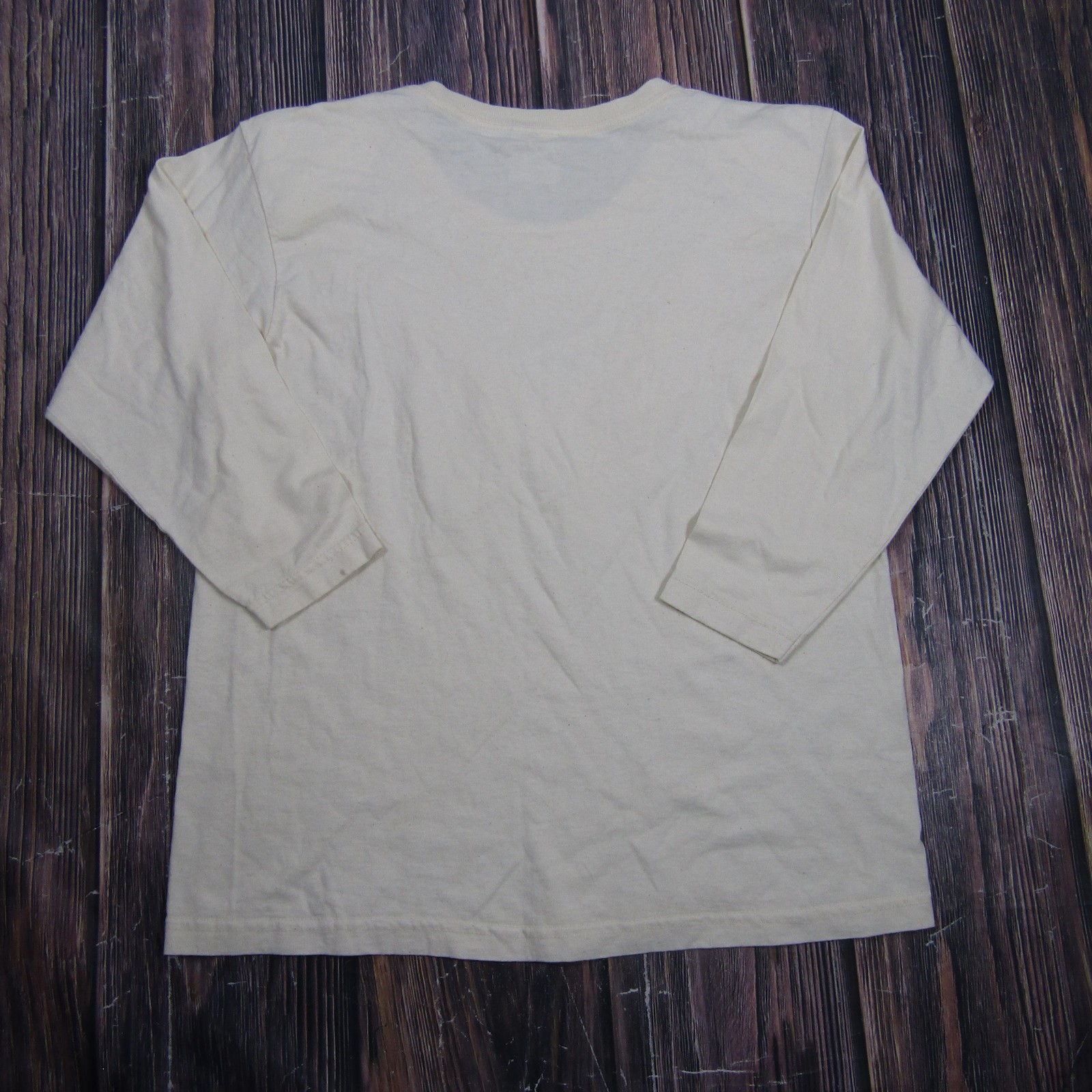 Hazelwoods Womens Medium White Western Fringe Beaded Long Sleeve T Shirt Top