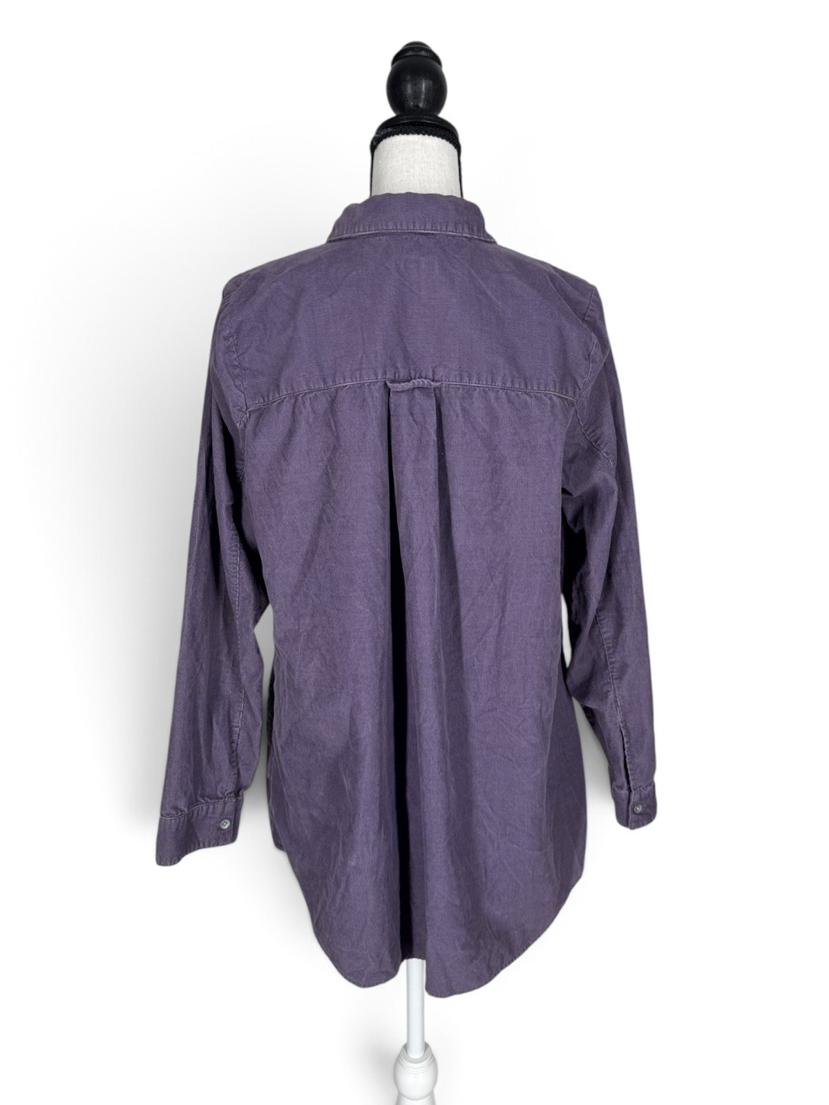 J Jill Purple Pinwale Corduroy Tunic Top Shirt Blouse Size M