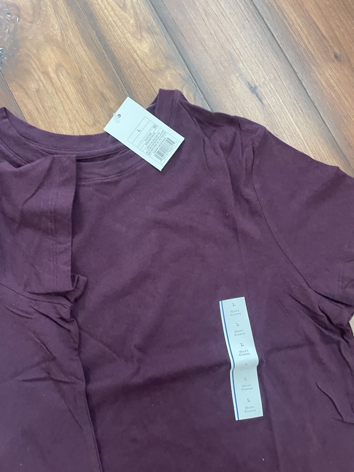 2 NEW A New Day Women’s Short Sleeve Burgandy Tagless T-Shirt Size Large