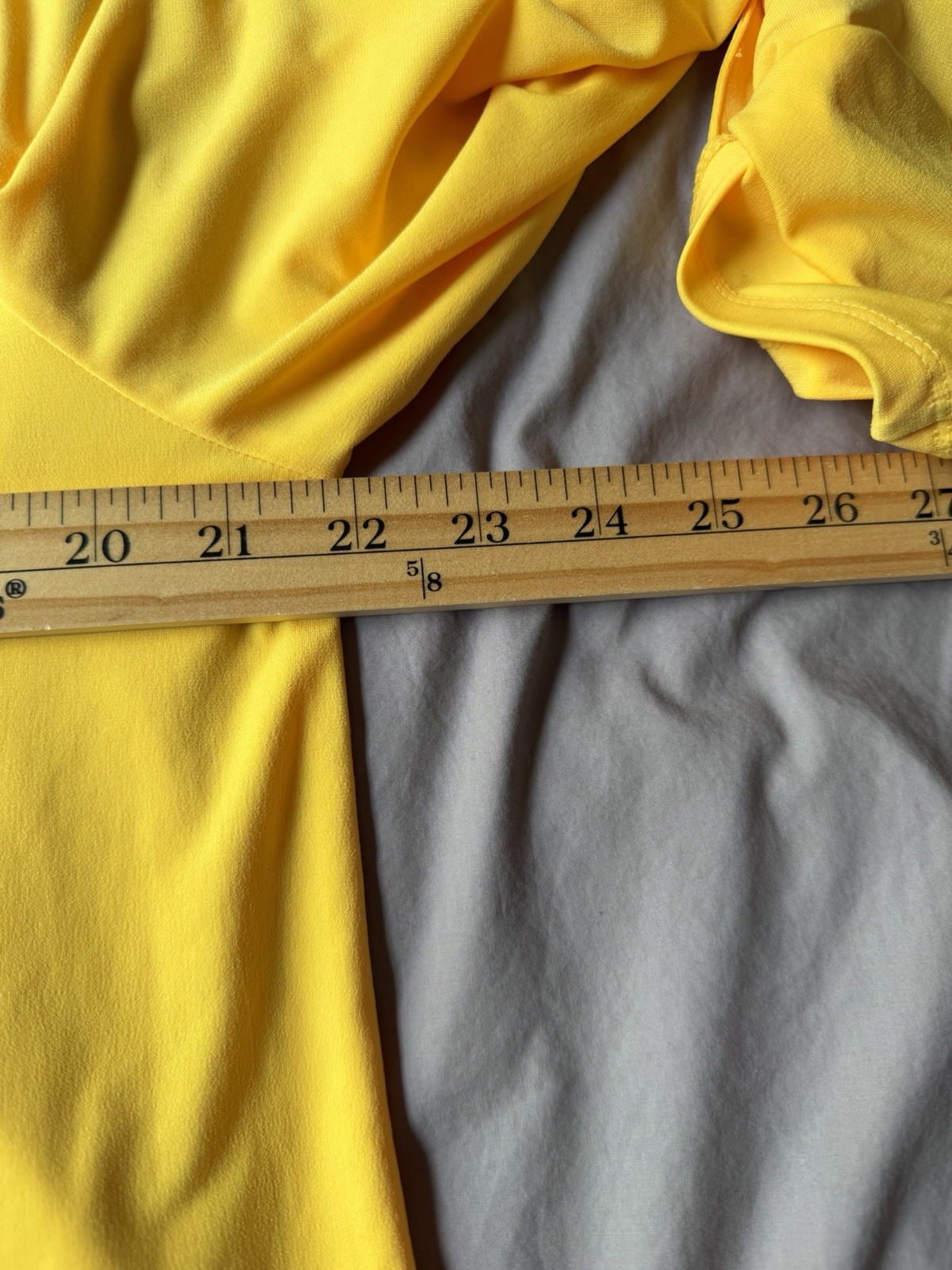 Anne Klein Keyhole Womens Blouse XL Roll Tab Sleeve Yellow Flowy Lightweight