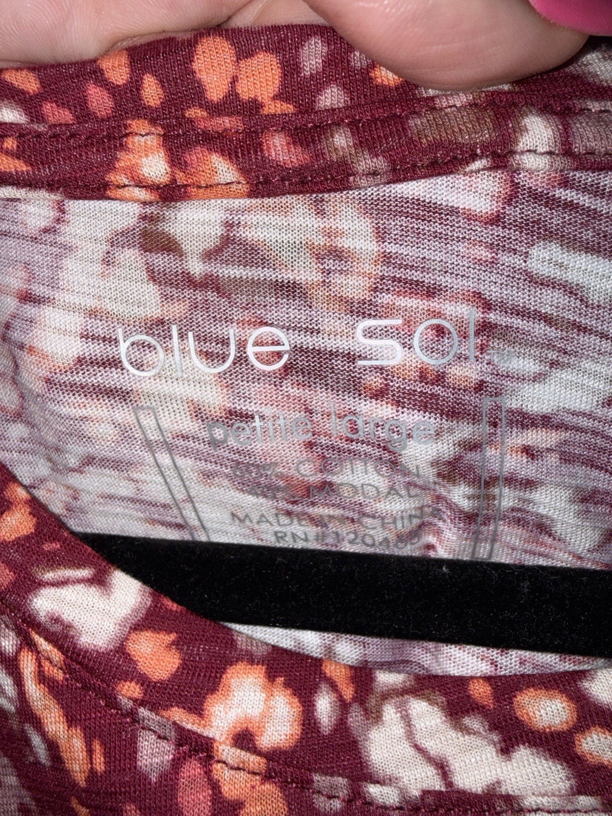 Blue Sol Women’s Petite Long Sleeve Animal Print Red Fall Shirt Size PL NWT NEW