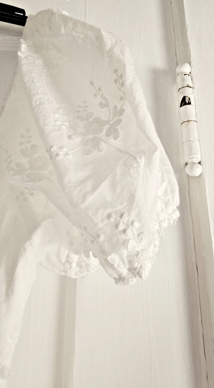 NWT Lulus Meadow moment white floral embossed embroidery white top lined S