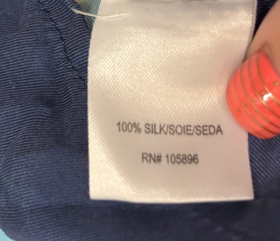NWT WORTH Shirt Top 100% Silk Blue Stripe Bow High Neckline Size 4