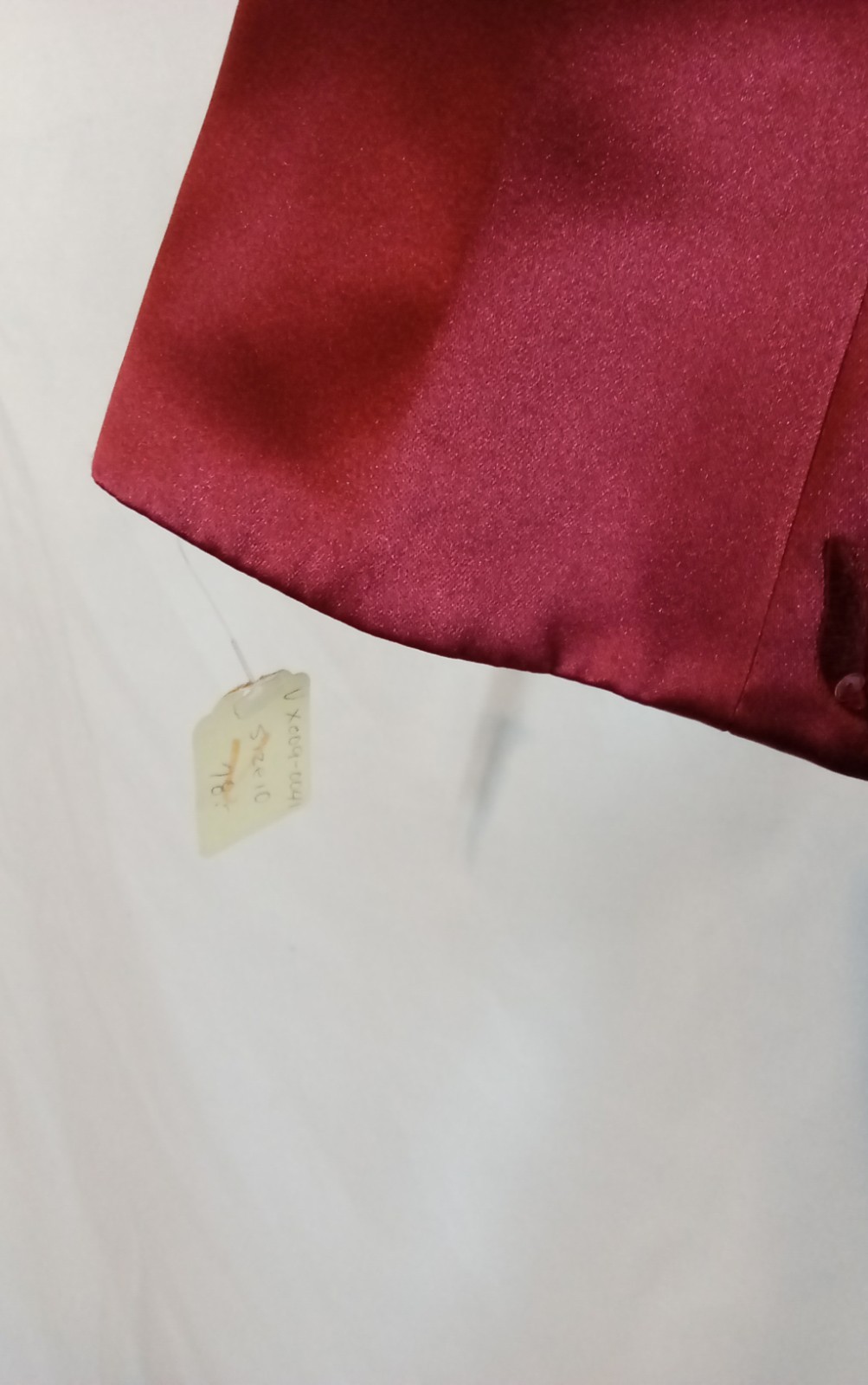Burgandy Button Up Corset Top Size 10