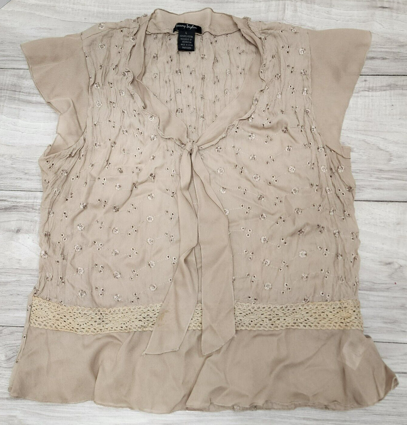 Sunny Taylor Sleeves Shirt Woman’s Size L