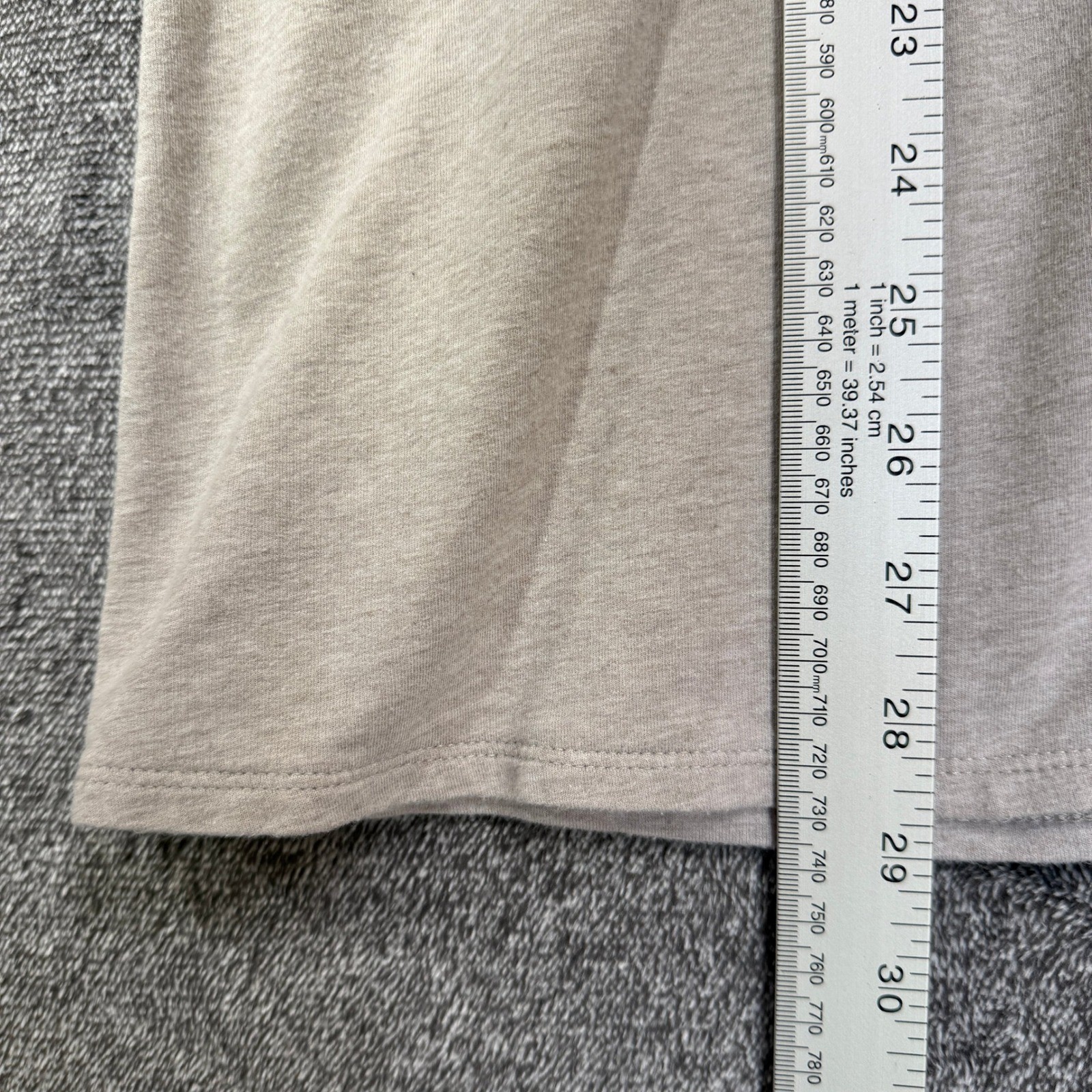 Pure Jill J. Jill Top Womens XL Oatmeal Heather Asymmetrical V-Neck 3/4 Sleeve