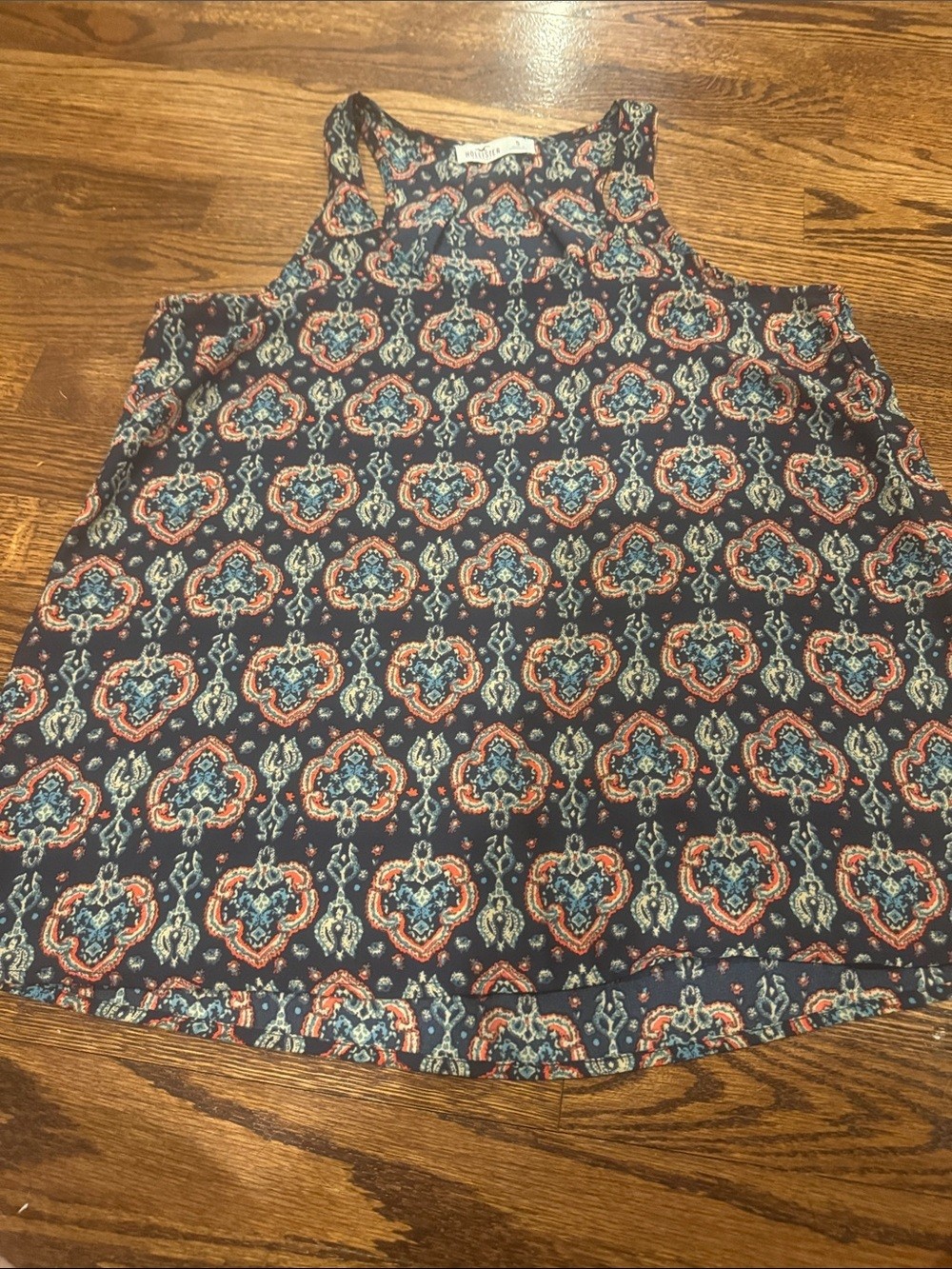Holster Racerback Flowy Patterned Tank in Size Small Oversized Fit
