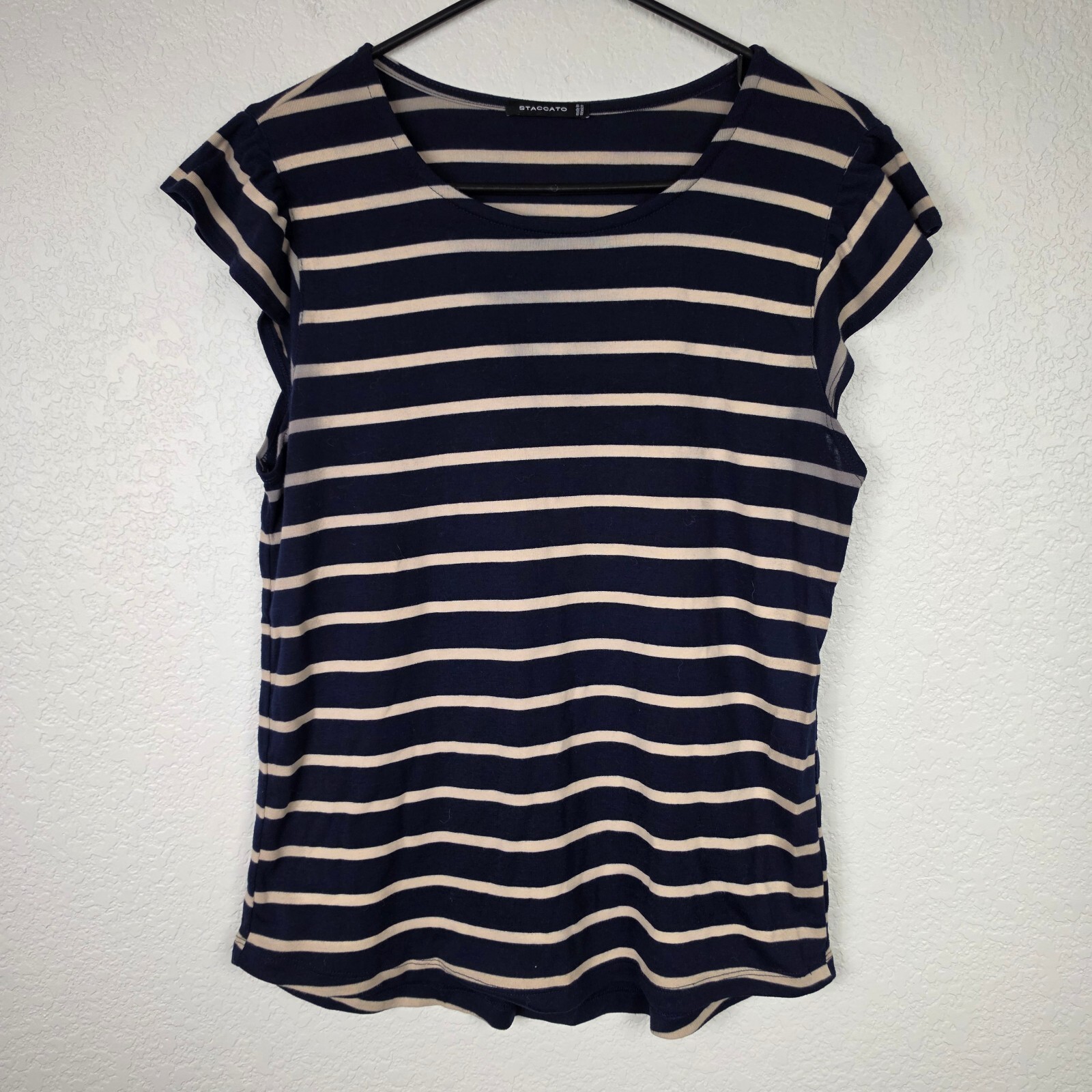 Staccato XL Striped Navy Beige Top