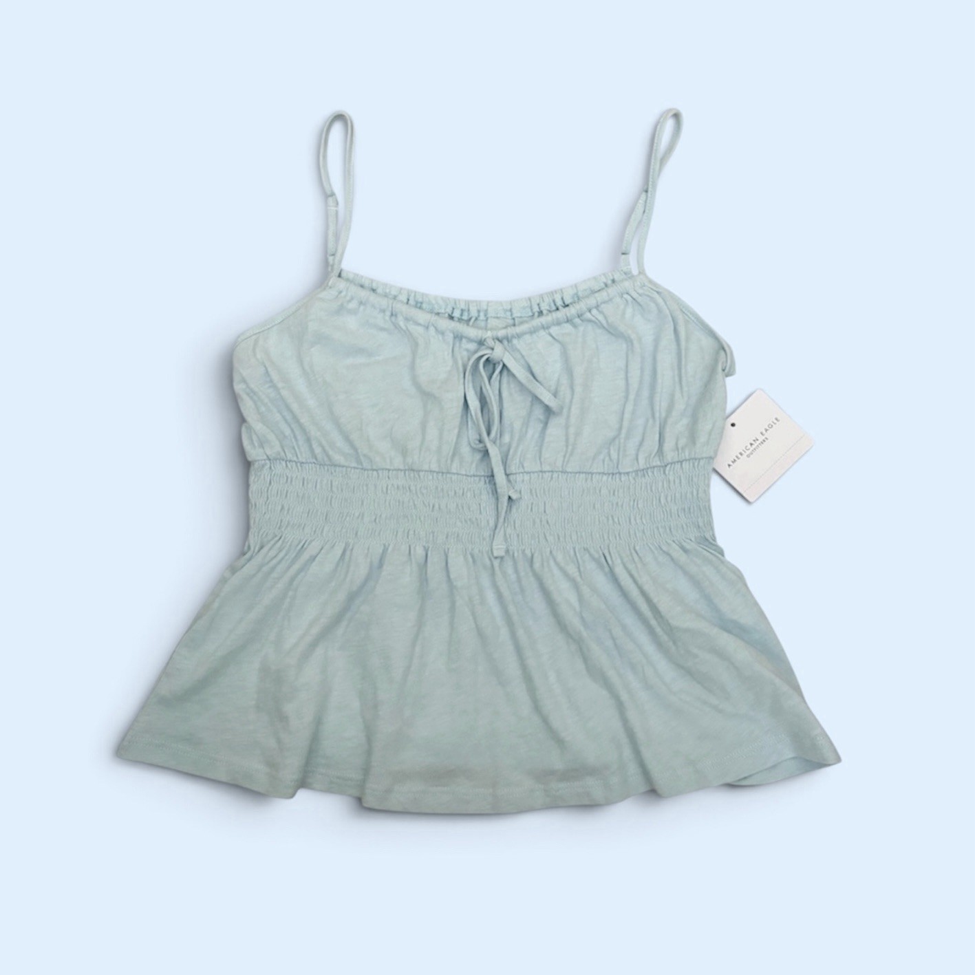 NWT Women’s XS American Eagle Sunchaser Light Blue Camisole with Tie-Front