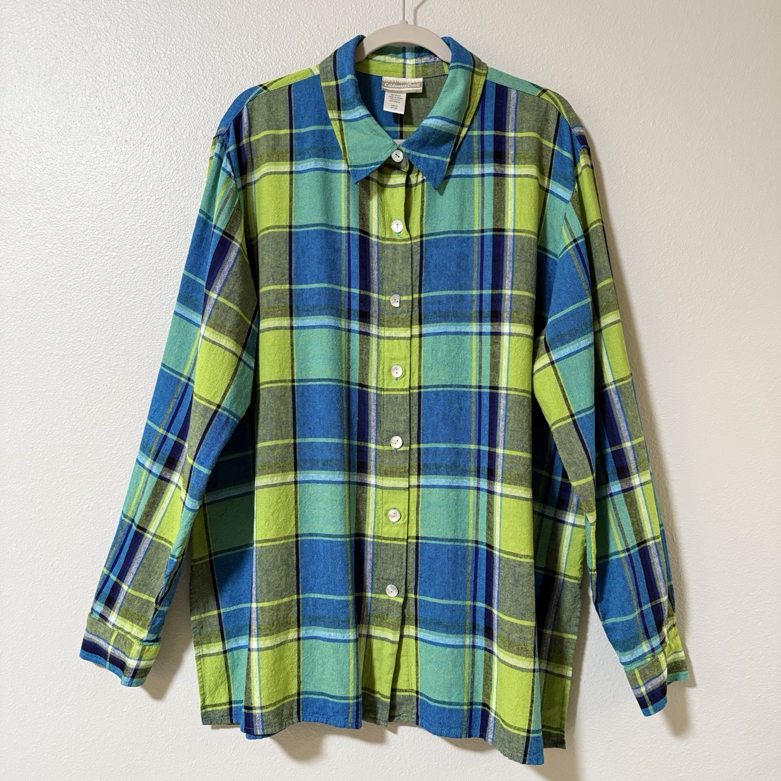 Coldwater Creek Women’s Plaid Button Up Shirt Please See Pictures For Sz Info