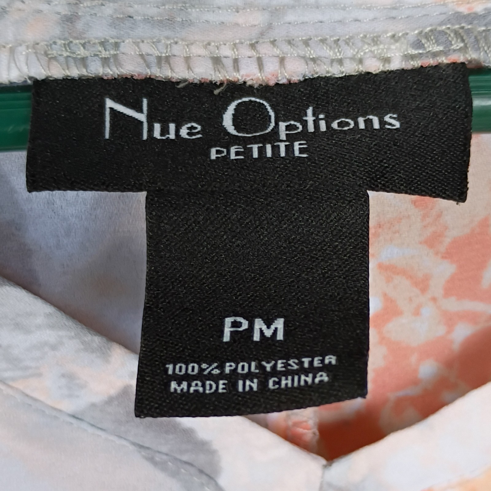 Nue Options Petite Size Pm Blouse Top Floral Short Sleeve
