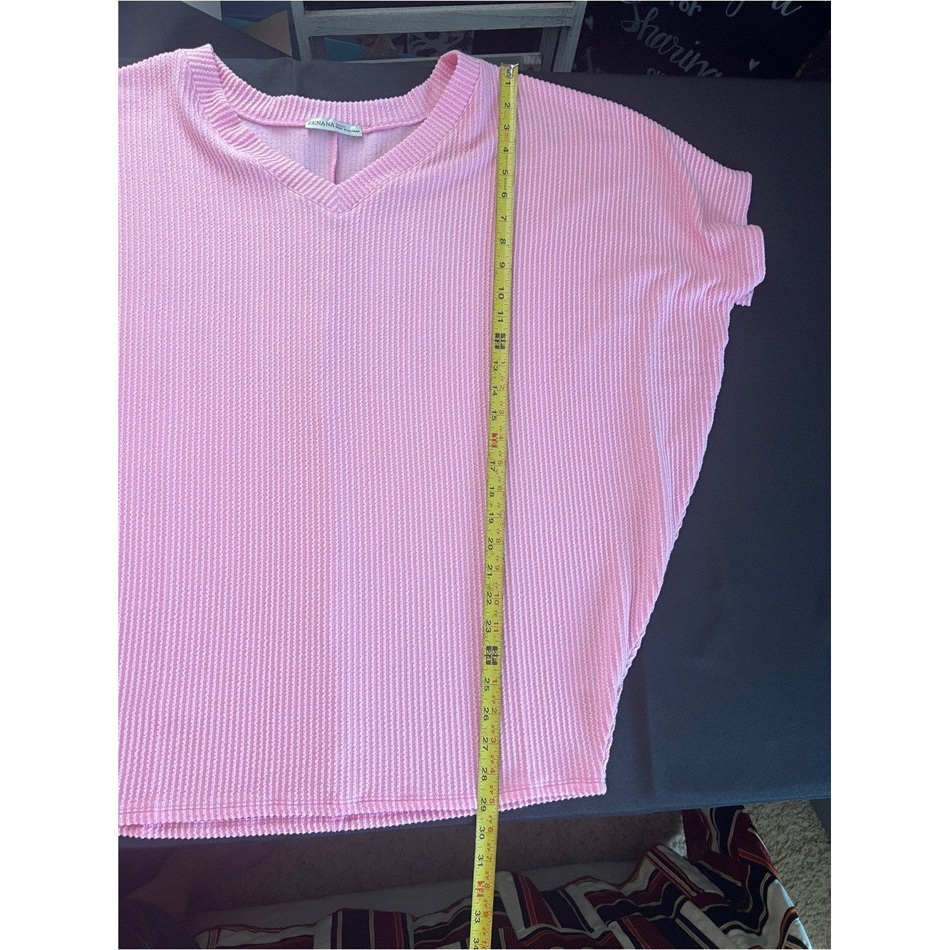 Zenana Candy Pink Raised Rib Top – 1x/2x
