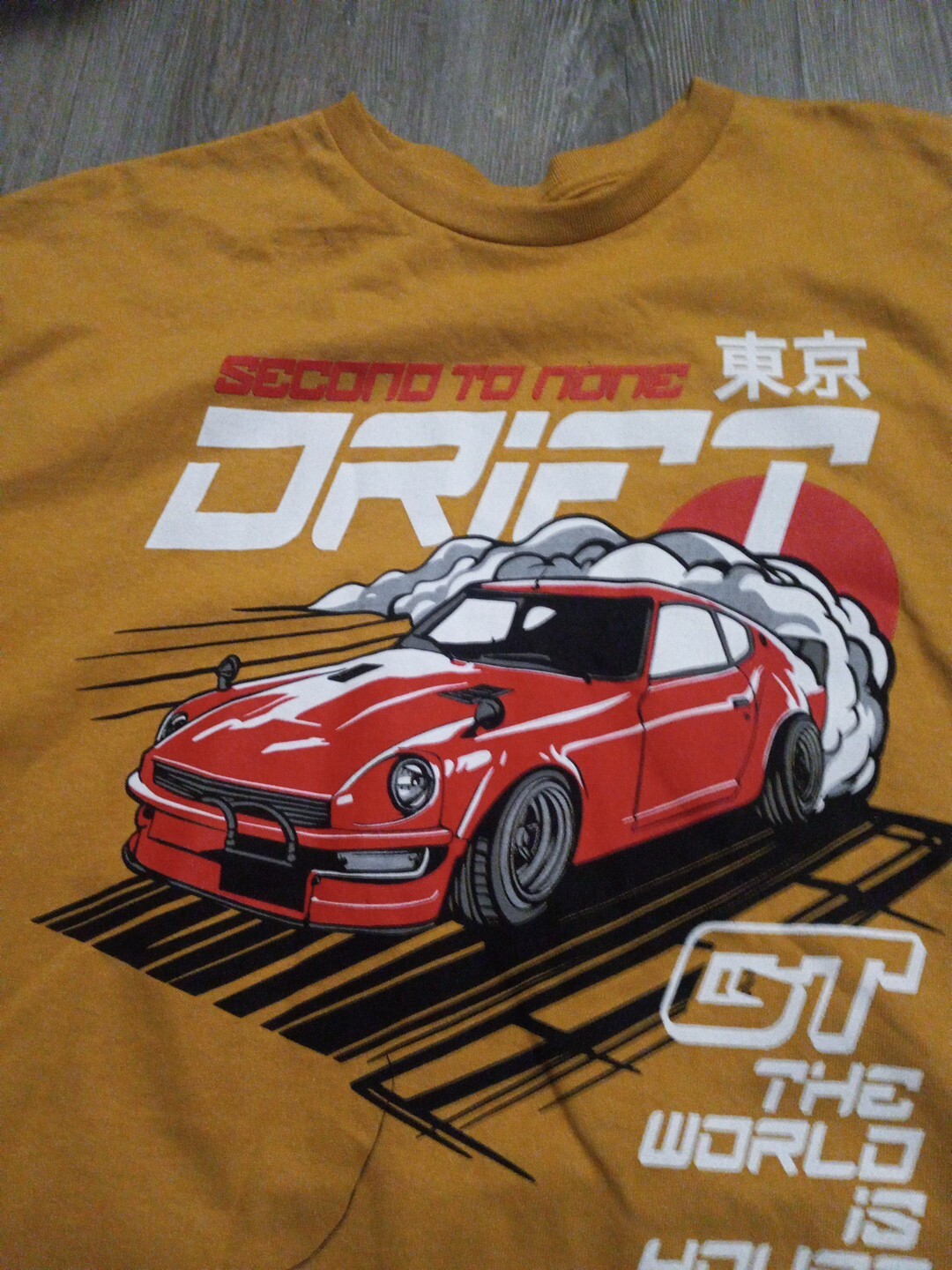Mens Popular Poison T Shirt Ginger Colorway sz XL with Car Design NEW