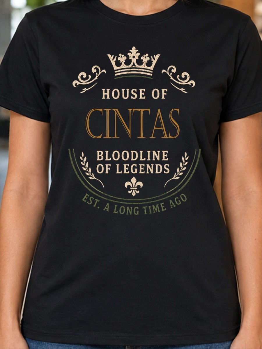 Cintas Surname Ladies T-Shirt Family History Gift S-2XL