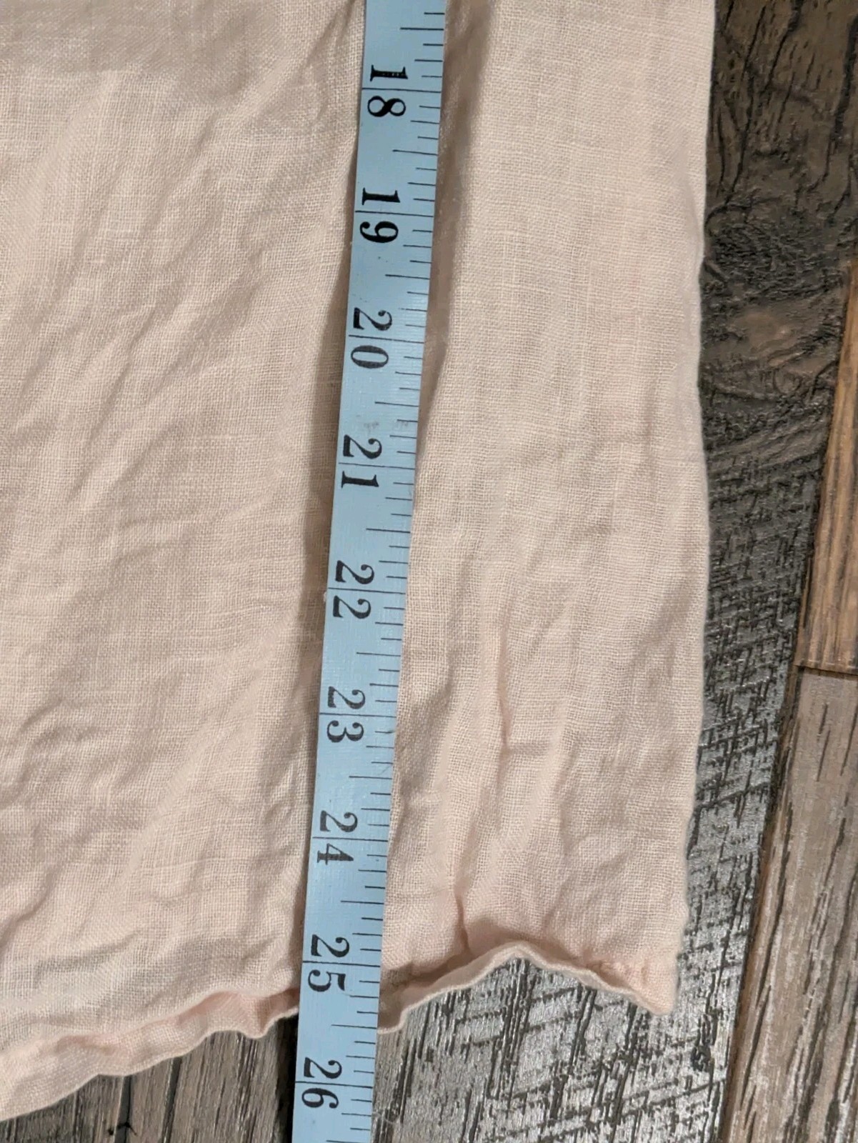 Terzo Millennio Italy Linen Top Womens L Pink Crochet Sleeve Boho Cottagecore