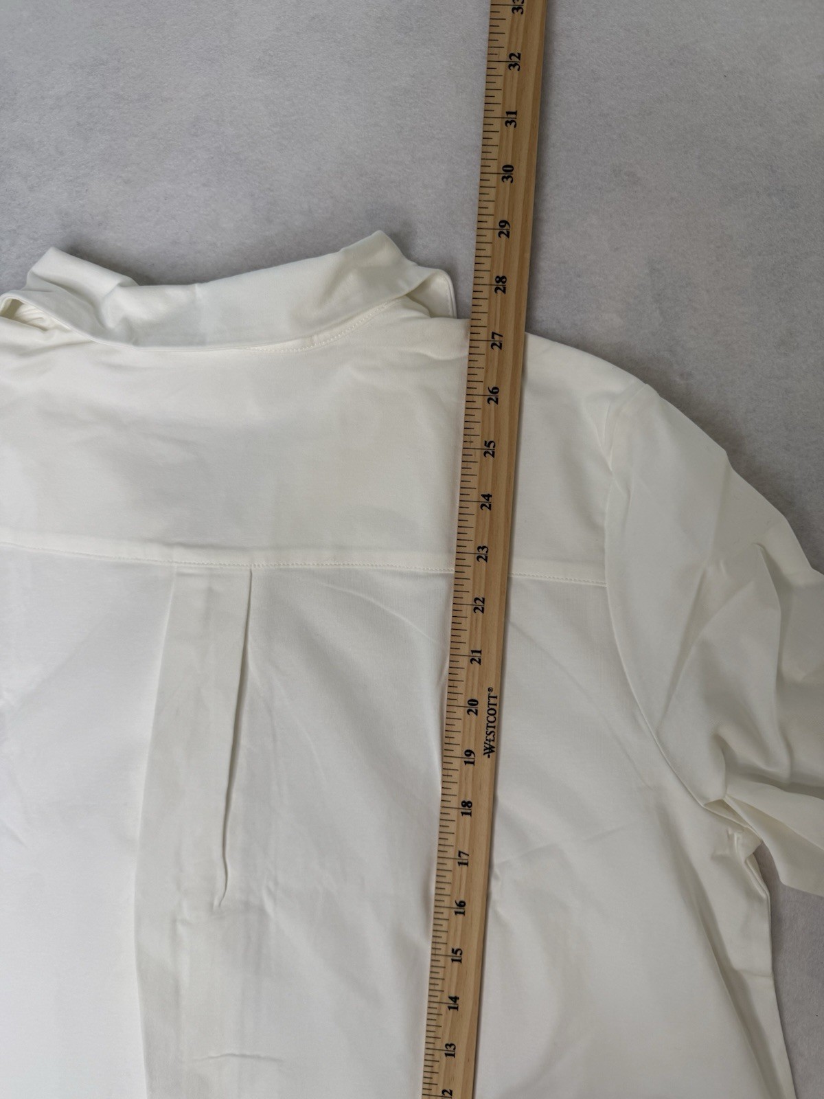 Wynne Layers Top Women’s large Button Up Shirt Career Minimalist Stretch NEW$70