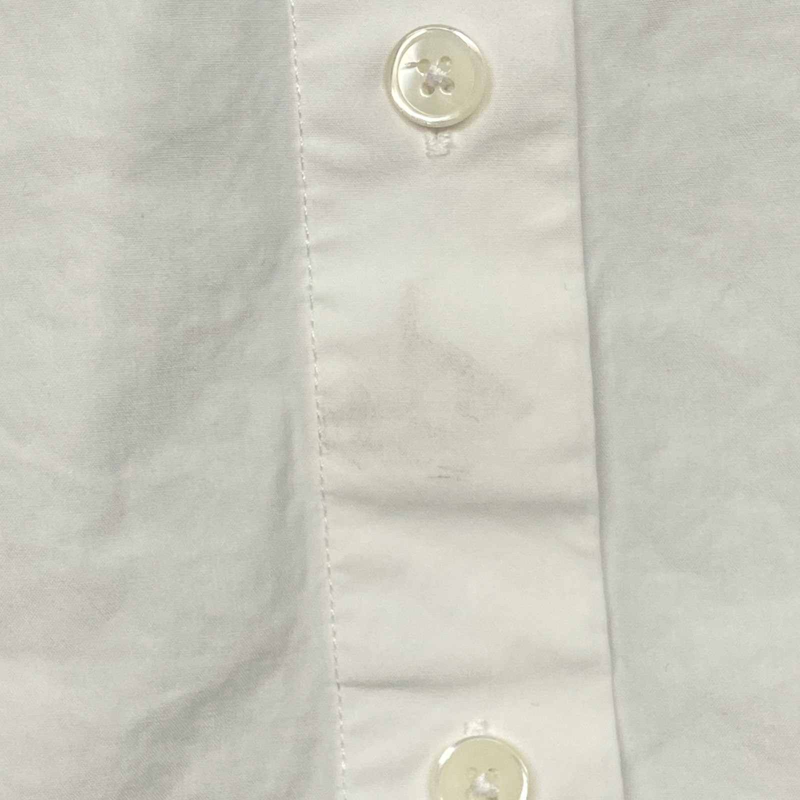 Madewell Top XL White Straight Hem Short Sleeve Shirt in Poplin Button NZ454