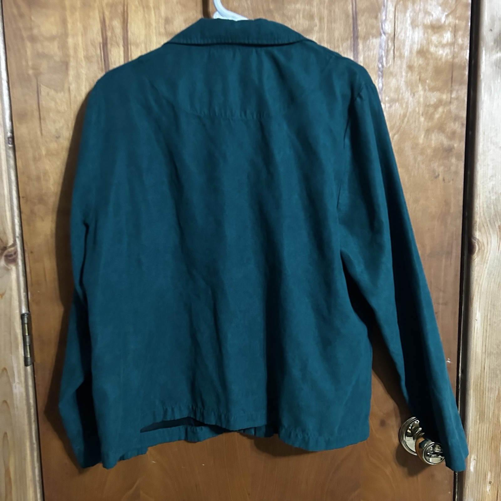 Sag Harbor Women’s Jacket Blouse Green Size XL
