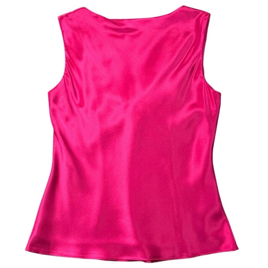 Xscape Fuchsia Satin Twist Front Formal Top Hot Pink Size 12
