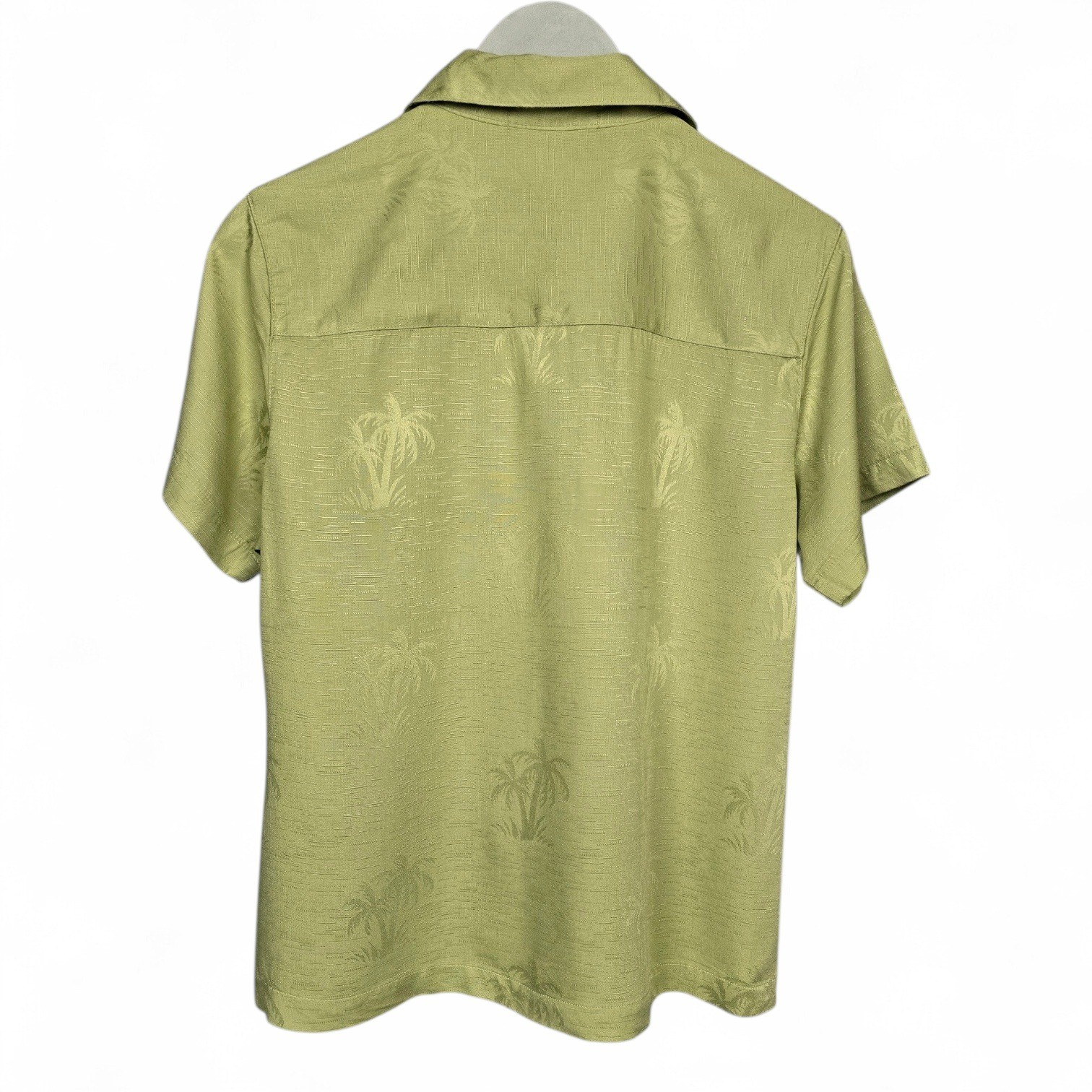 Port Authority Island Series Green Button-up Jacquard Shirt Women’s Medium NEW