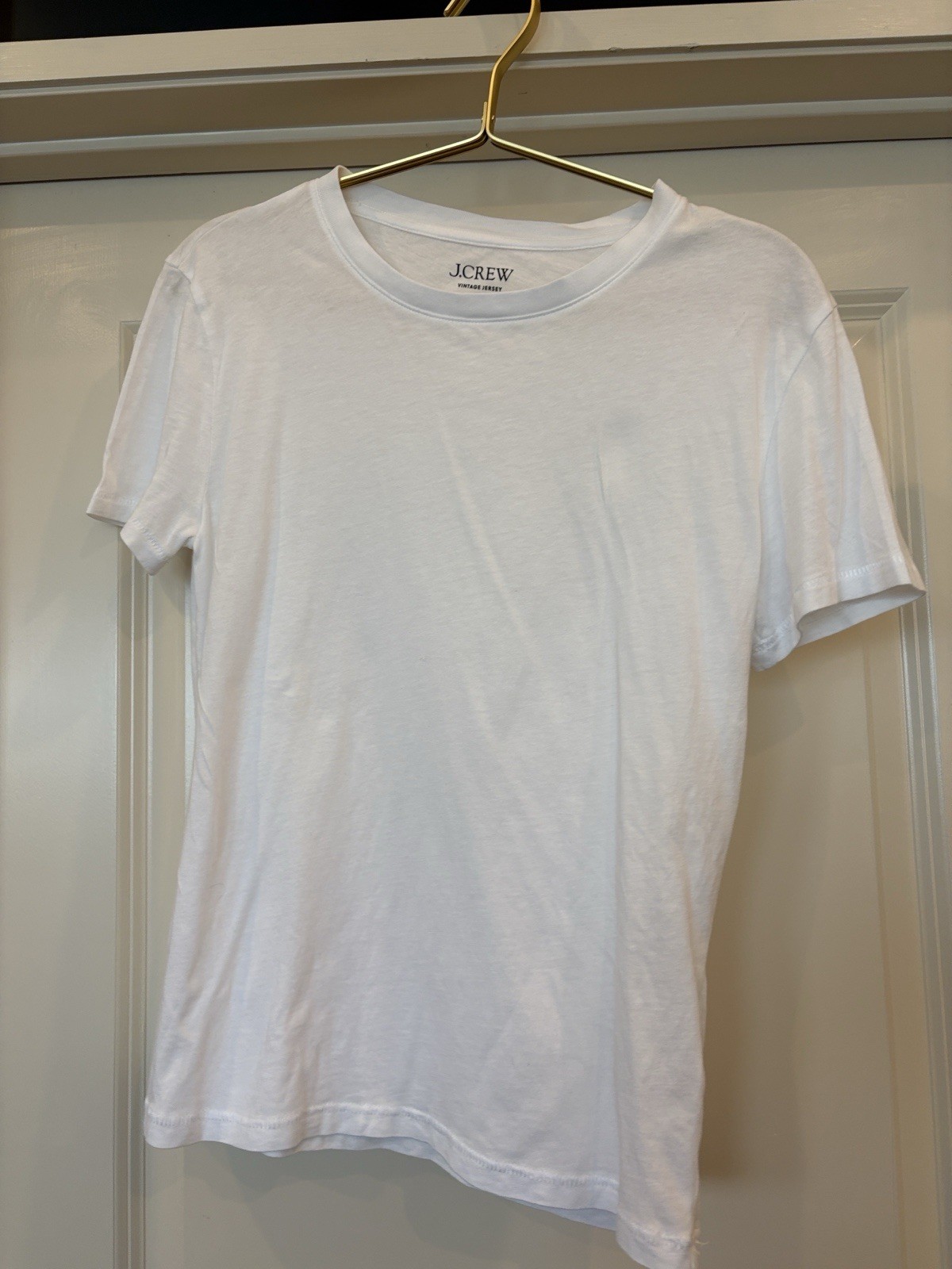 J.CREW Vintage Jersey Women’s White Crew Neck Short Sleeve Solid T-Shirt XS