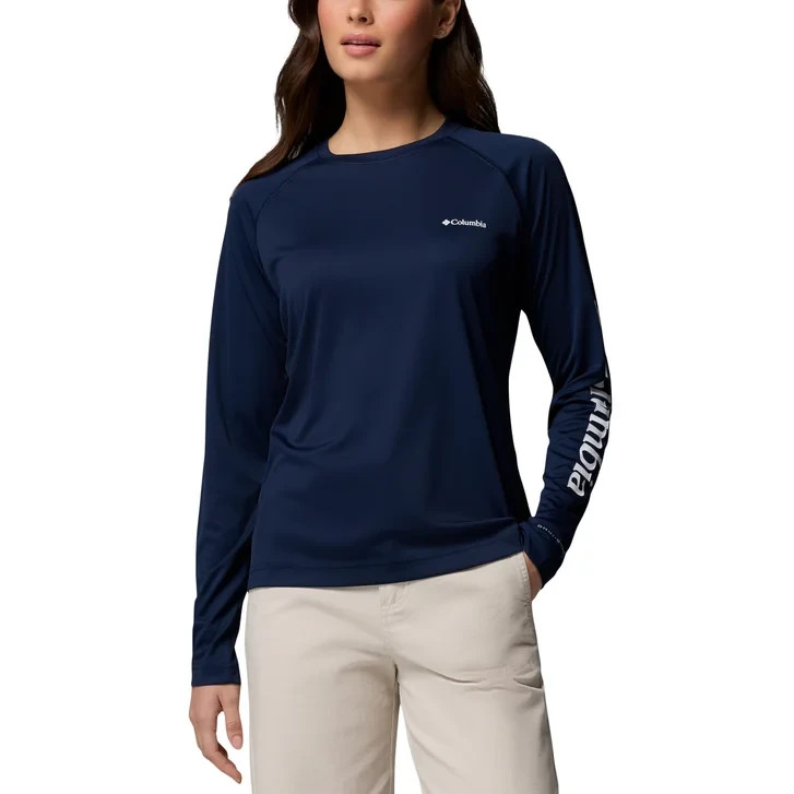 Columbia Women’s Long Sleeve Sun Tee select size , color: Navy, Blue , Pink