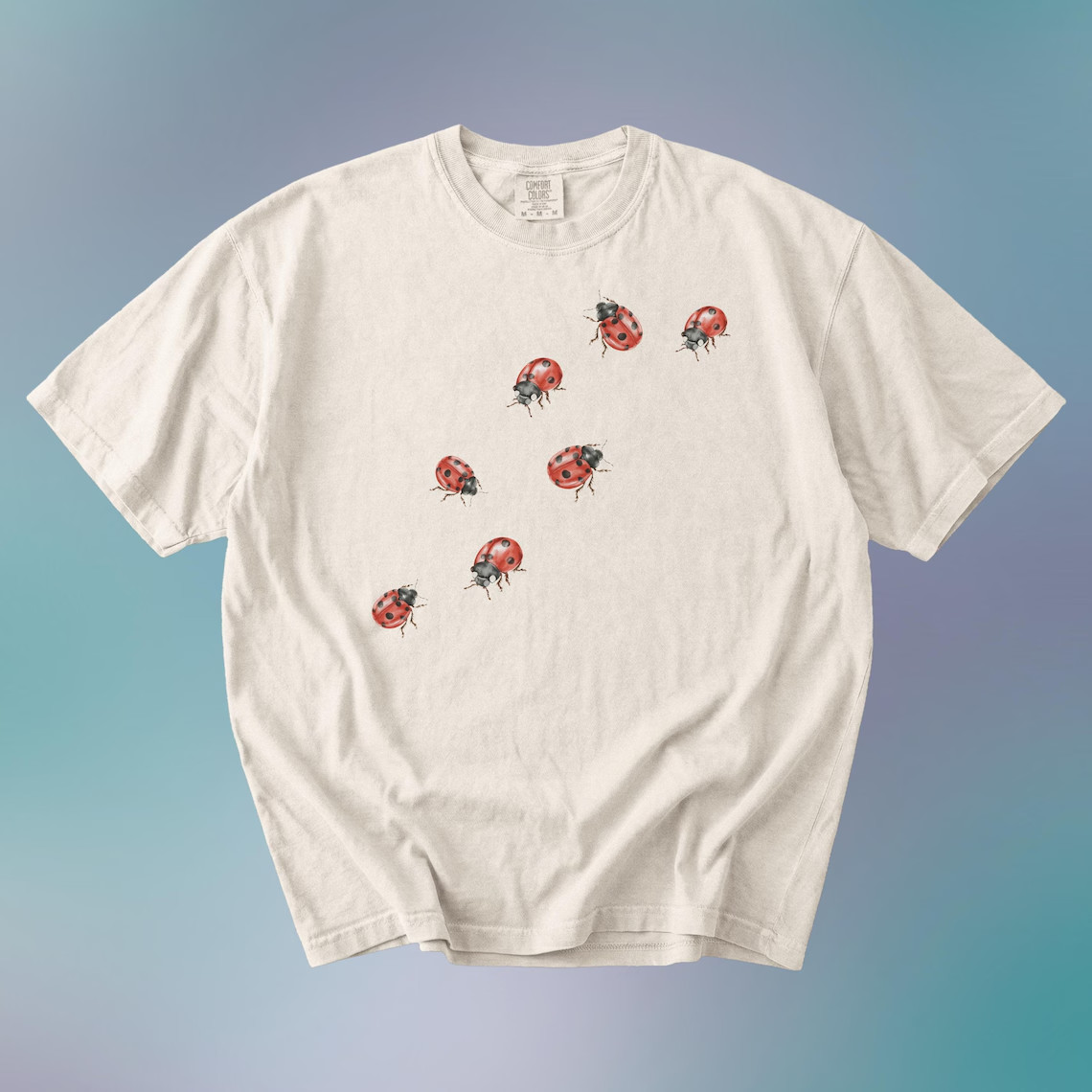 Vintage Ladybug Shirt Retro Insect Graphic Tee Nature Lover Gift