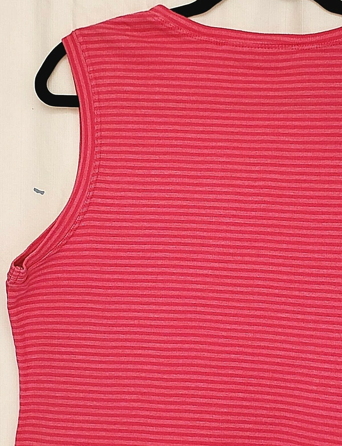 Gloria Vanderbilt Tank Top Stretch Stripes V-Neck Career Lagenlook Beachy Sz XL