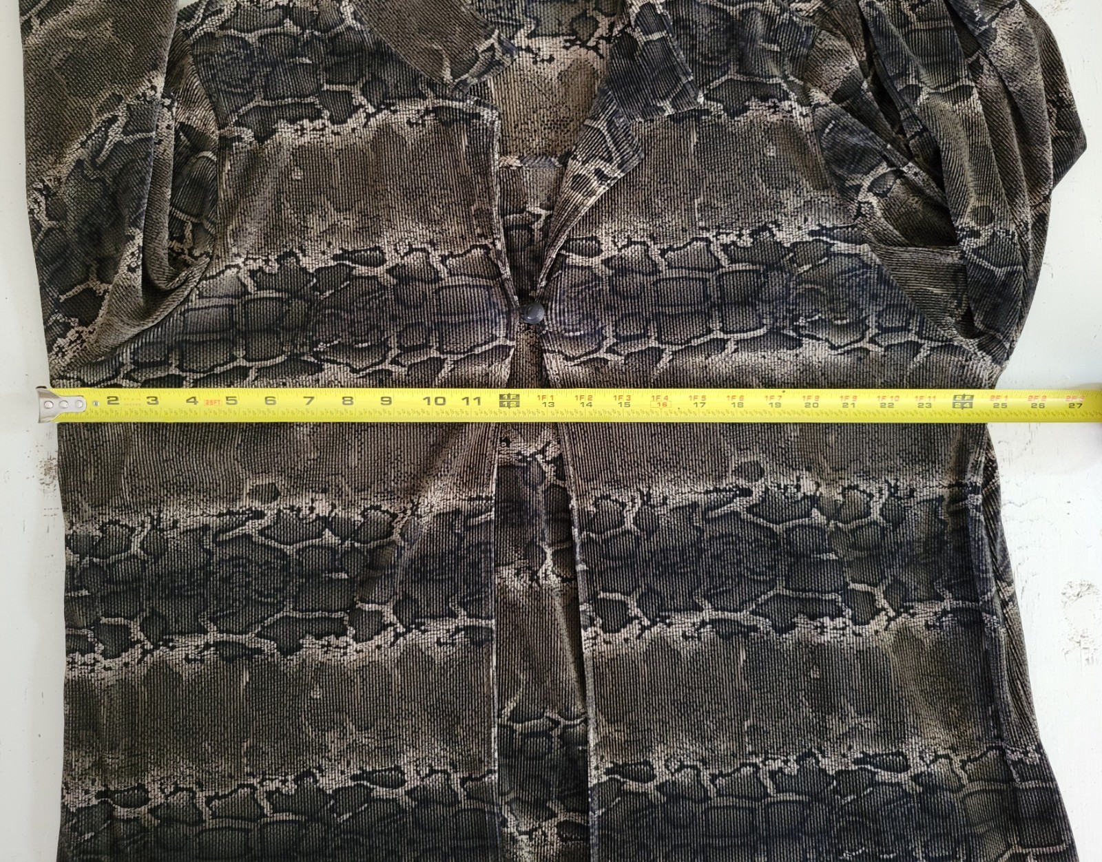 Twinset Twofer 2XL Womens Top Shell & Cardigan Snakeskin Print Brown Green