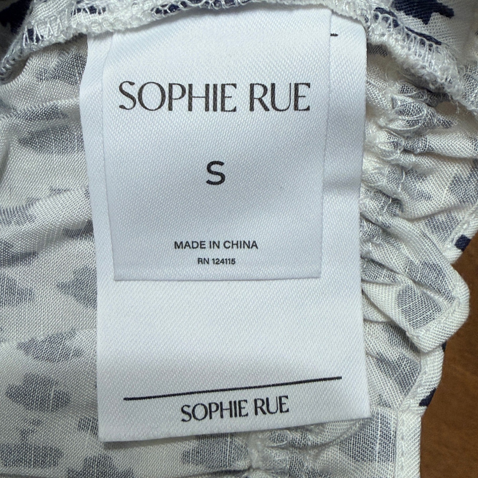 Anthropologie Sophie Rue Indy Ruched Crop Top Womens Small Blue White – NEW
