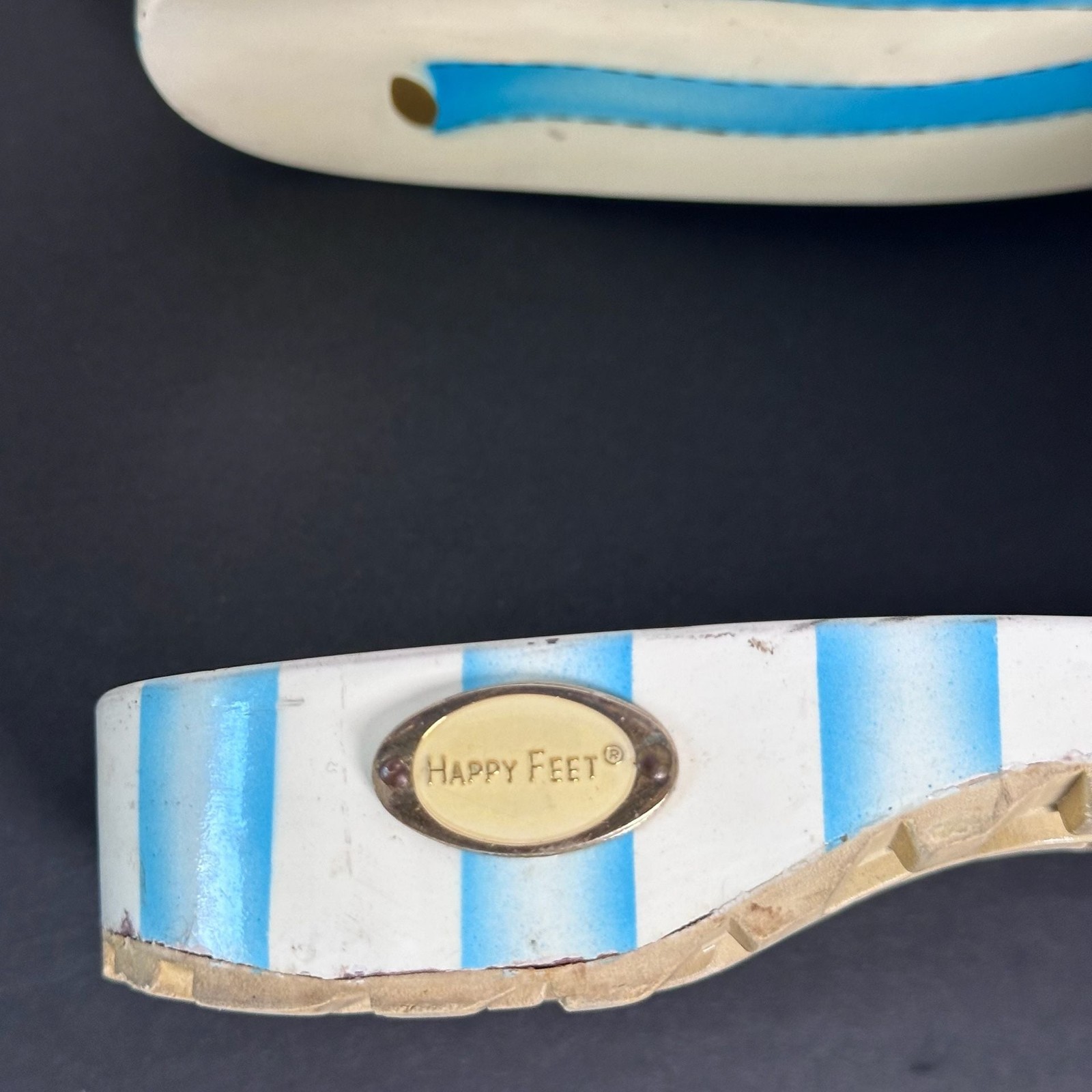 VTG Happy Feet Hand Painted Platform Slide Sandals with ‘To Be Pinay’ Graphic