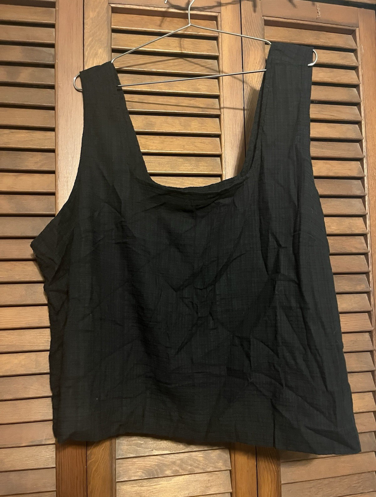 Eddie Bauer Women’s Black 3X Plus Tank Top Sleeveless Scoop Neck Wide Strap