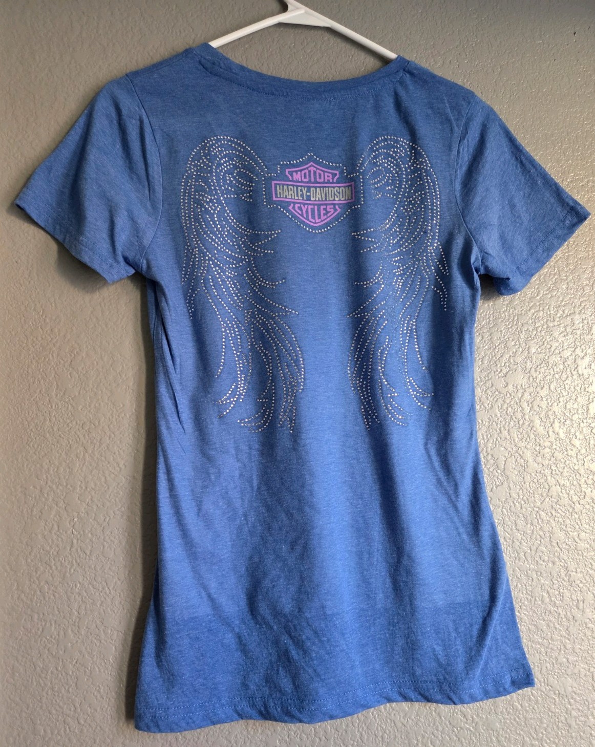Harley-Davidson Roatan Honduras Blue Angel Wings Graphic Tee Size S