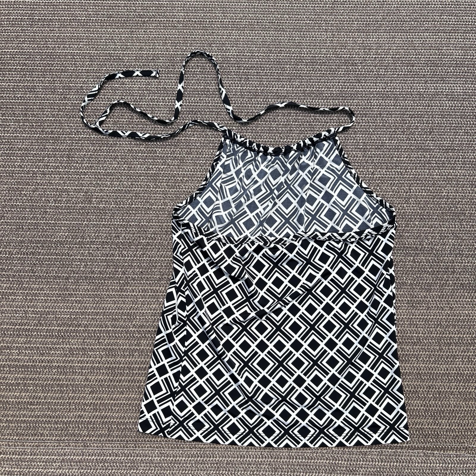 Vtg Moda International Victoria’s Secret Y2K Geometric Halter Top Small S Korea