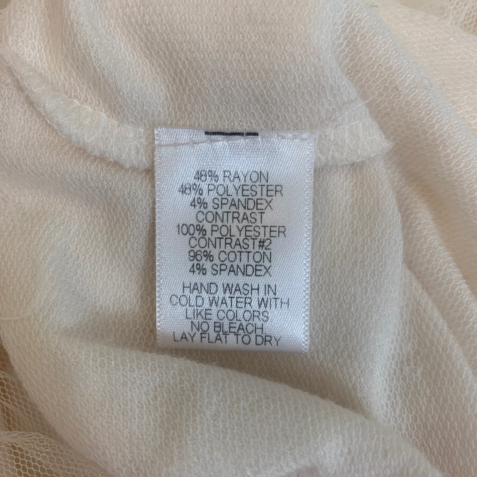 Harlowe & Graham Women’s S Ivory Tulle Mesh Balloon Sleeve Fairy Chic Blouse