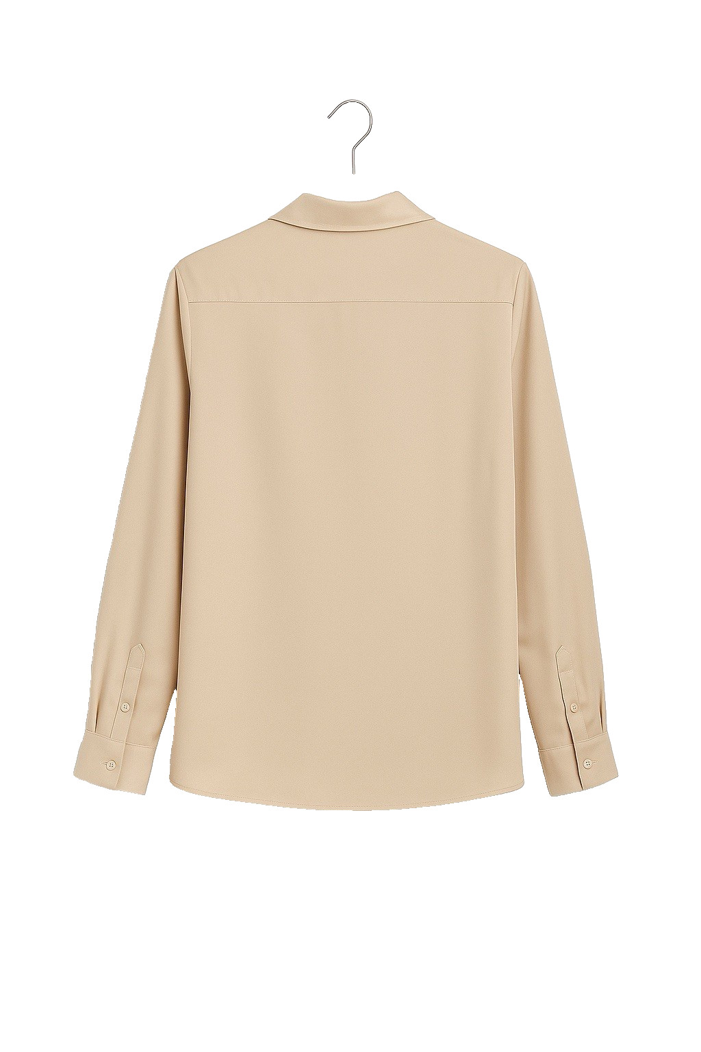 Premise Beige Blouse Machine Wash Pockets Button Front Classic NWT Sz M
