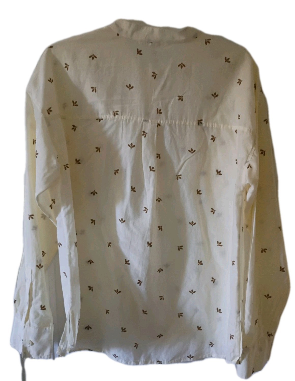 lands End womens tops Button Up Cotton Silk Blend Size 8