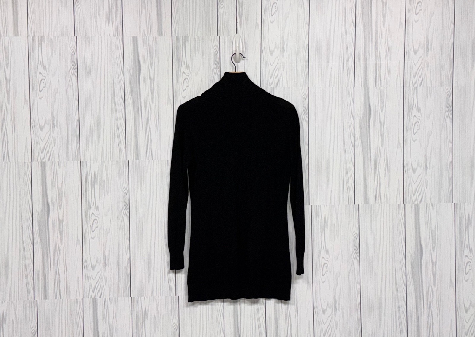 Faded Glory turtle neck womens size medium long sleeve stretch solid black