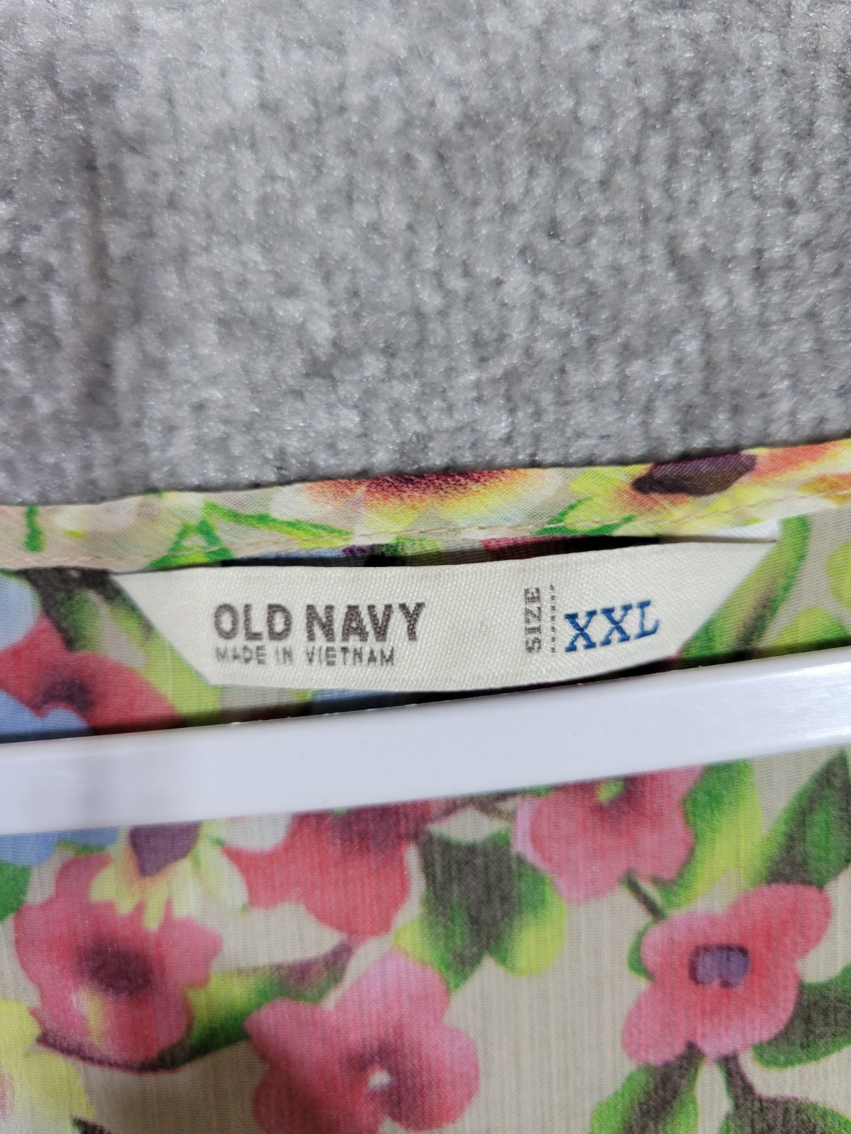 Old Navy Sheer Floral Top Womens Size XXL Scoop Neck Split Sleeves Ties New