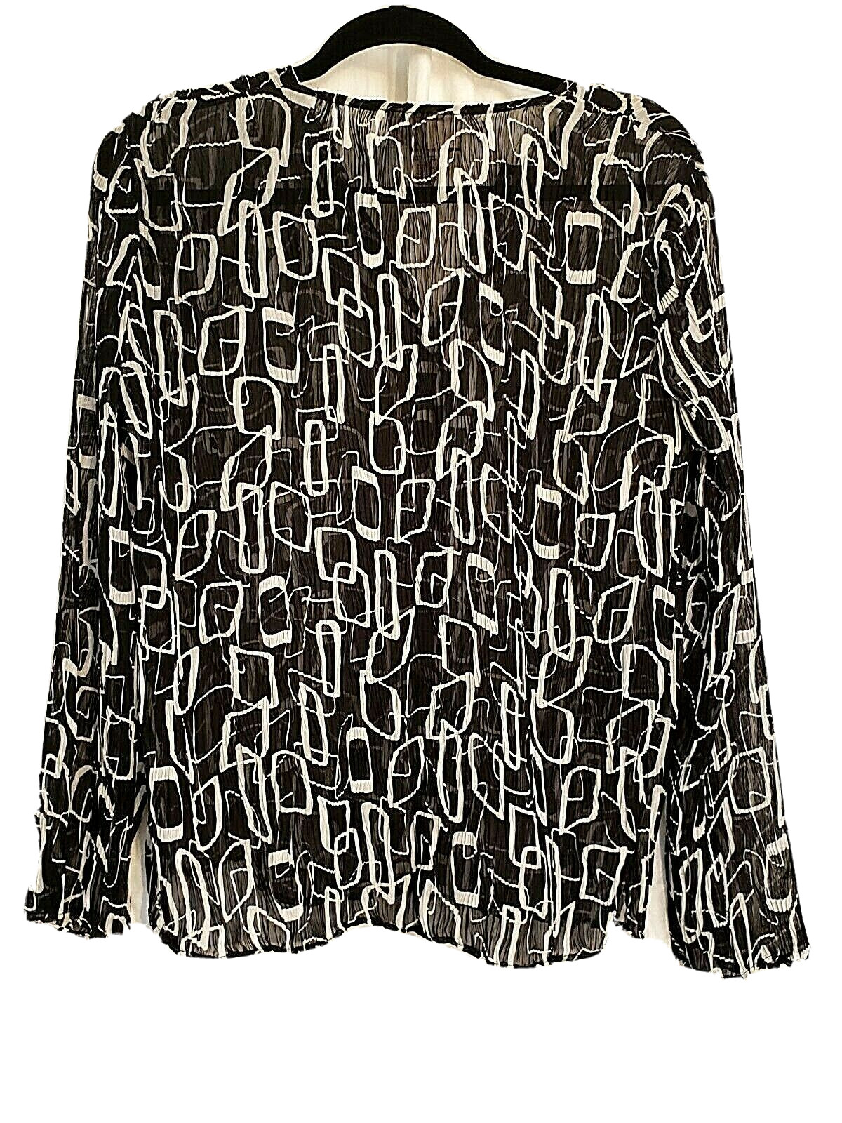 Jennifer Moore Blouse Sheer Button Up Modern Career Professional Wear to Work 8