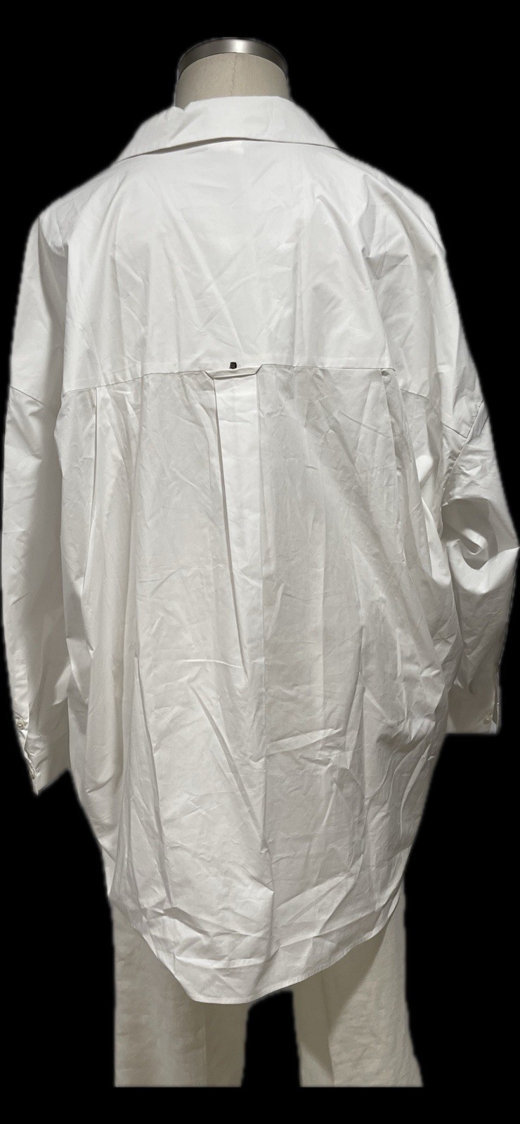 MARINA RINALDI SPORT WHITE POPOVER COTTON BLOUSE TUNIC US-20 NWT