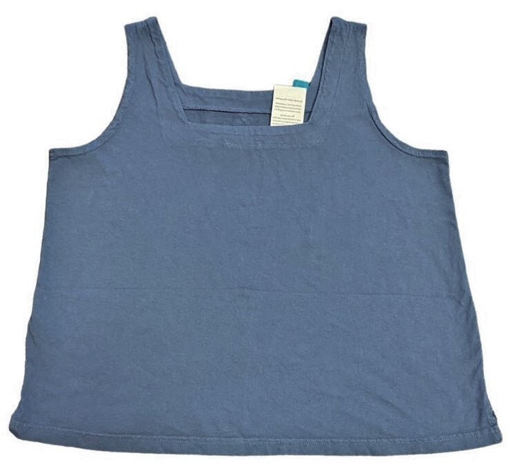 FRESH PRODUCE XL Deep Dive BLUE Jersey Cotton $39 Boxy Tank TOP NWT New XL