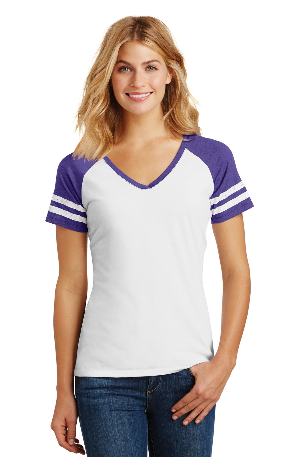 DM476 District Women’s Game V-Neck Tee