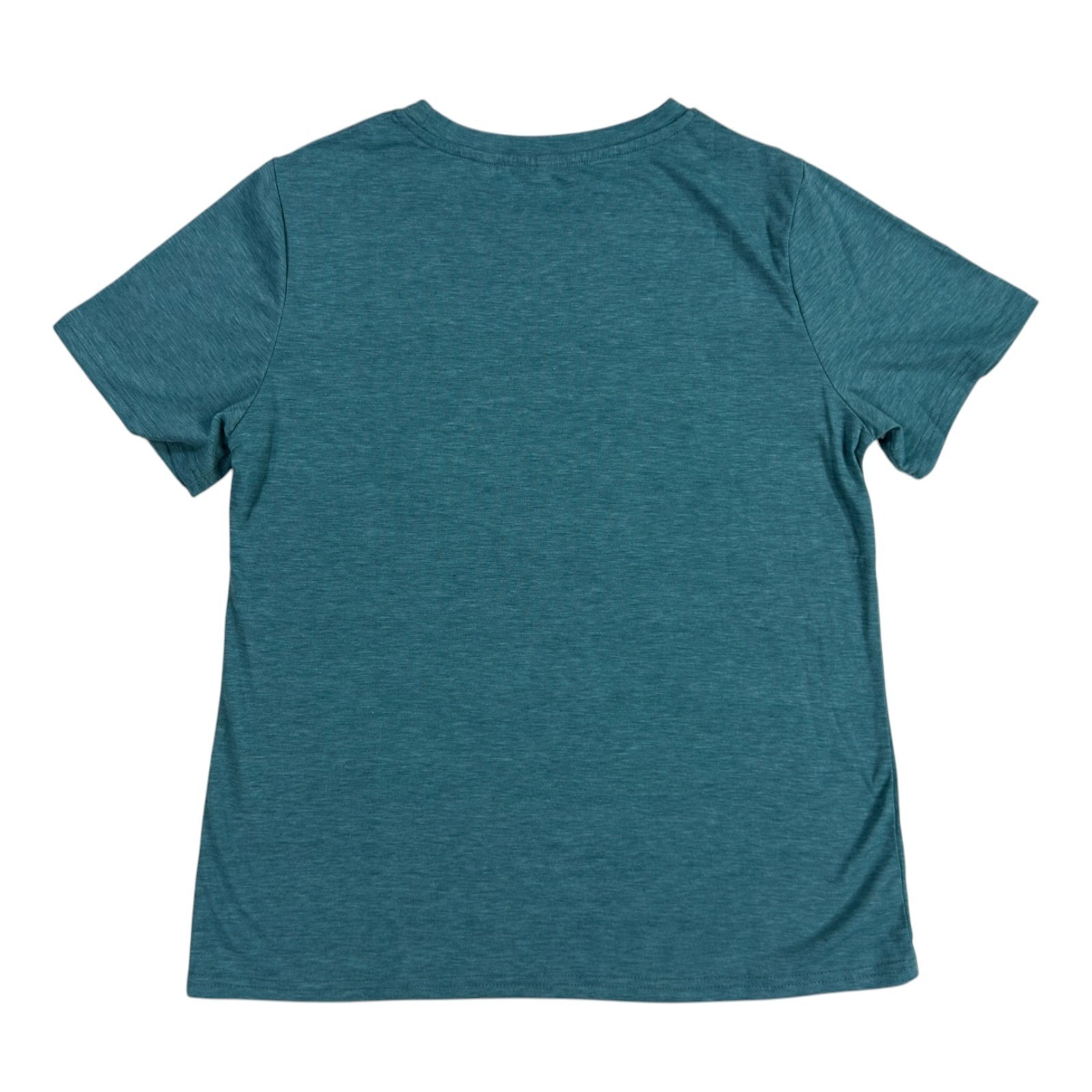 NWOT Graphic Tee Women M Teal Retro Forest Sunset T-Shirt Naturecore Hiking
