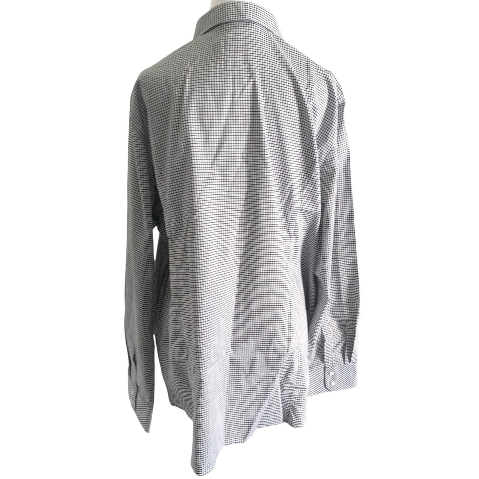 NEW Cutter & Buck Top Women’s XXXL Black & White Gingham Checkered Easy Care