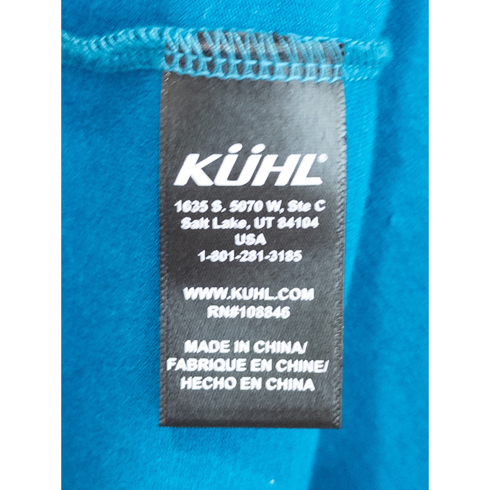 Kuhl V-Neck Ruched Top Women M Damask Gorpcore Boho Activewear Travel Hiking