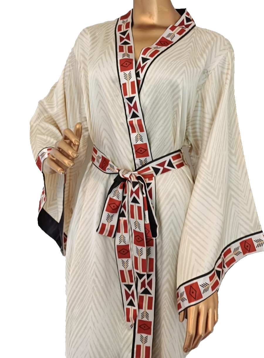 Ladies Long night gown Lightweight Japanese Kimono Soft Satin Sleepwear one size