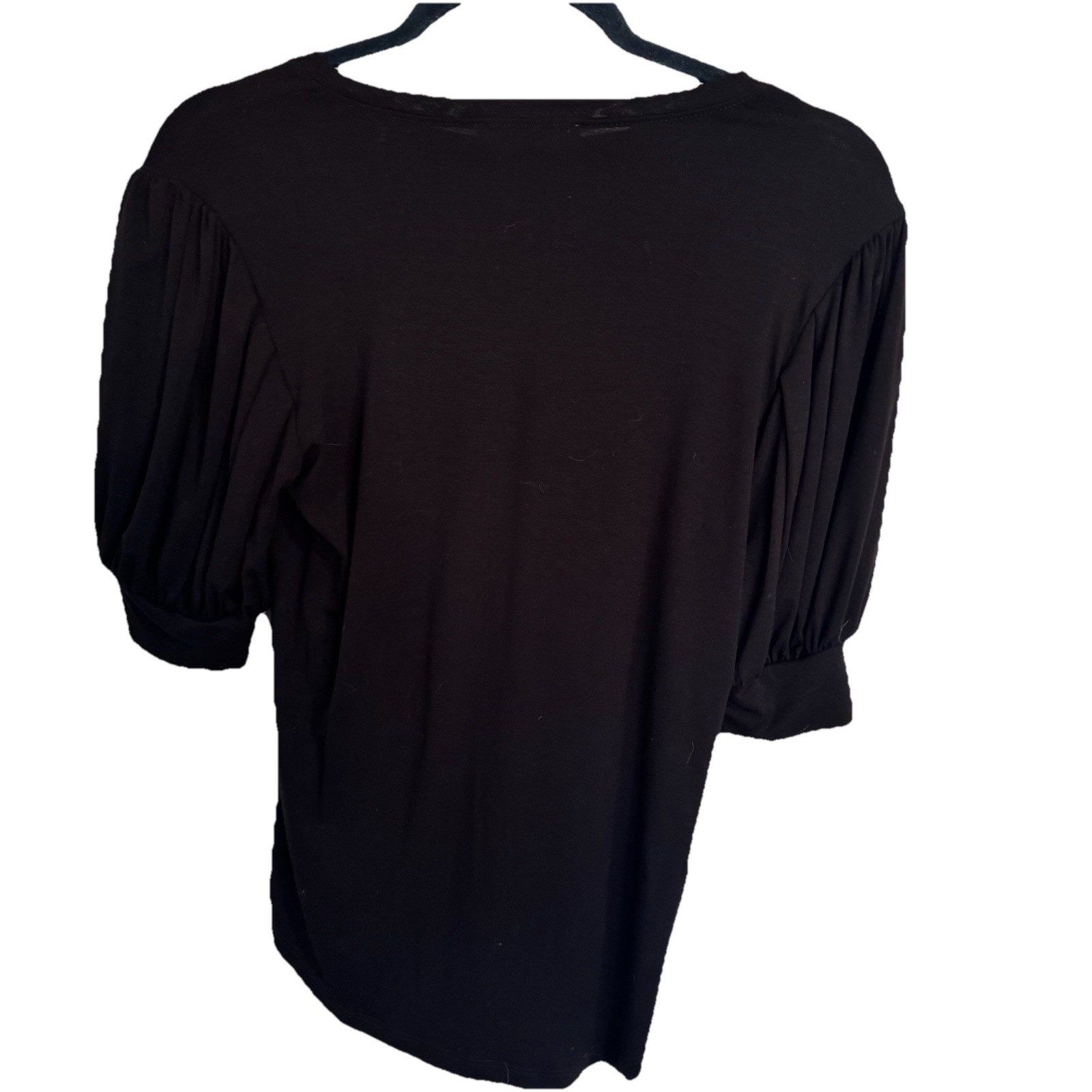 Frame Balloon Sleeve Top Blouse In Noir Black Sz XS Soft City Classic